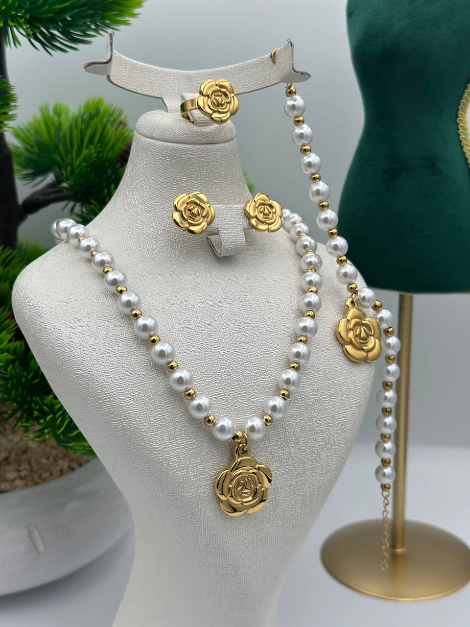 Parure Flower  en Acier Inoxydable